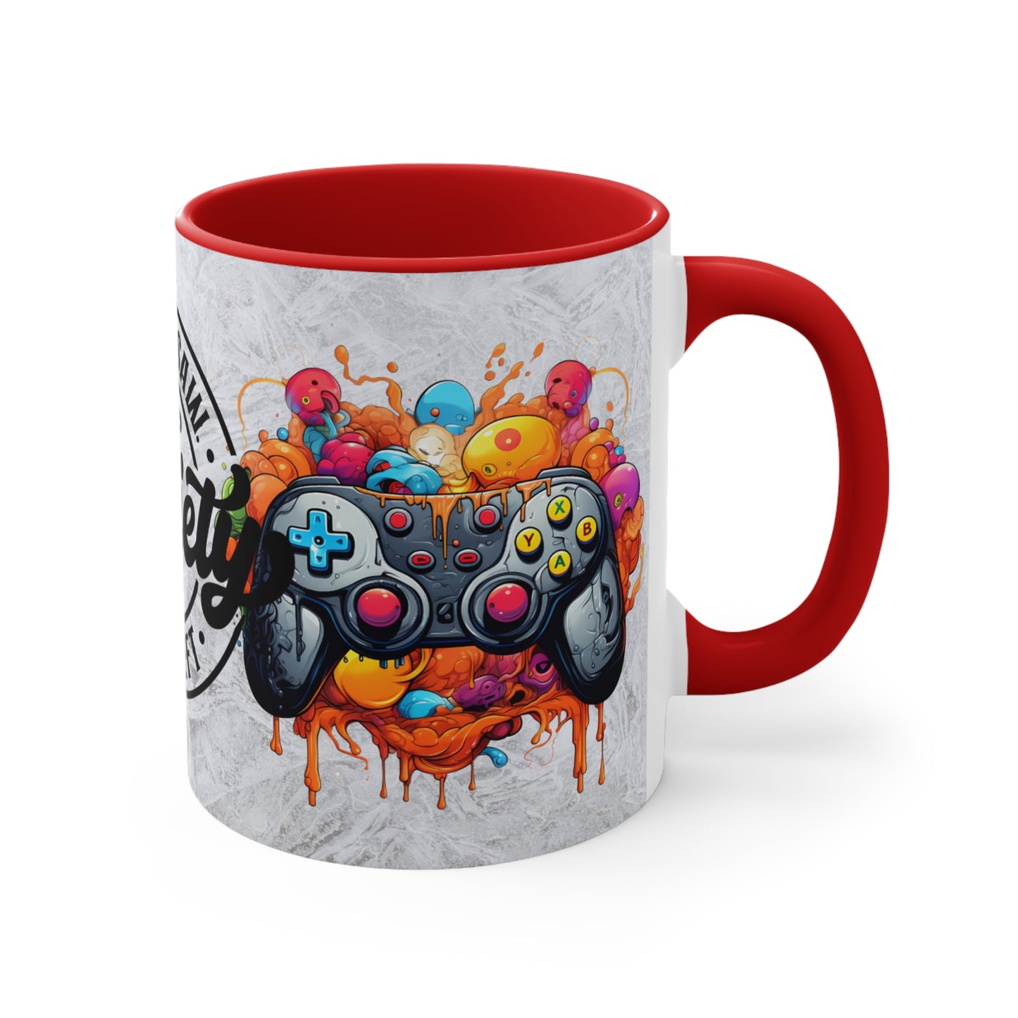 Colorful Accent Mugs, 11oz - I GAME