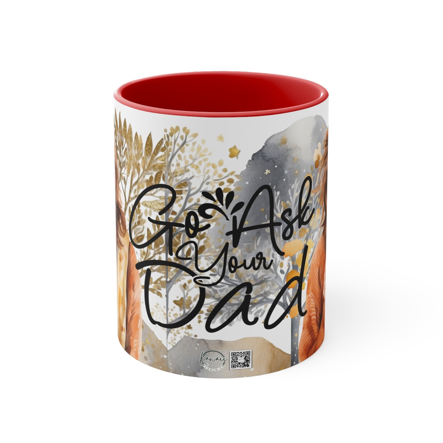 Colorful Accent Mugs, 11oz - Go Ask Your Dad