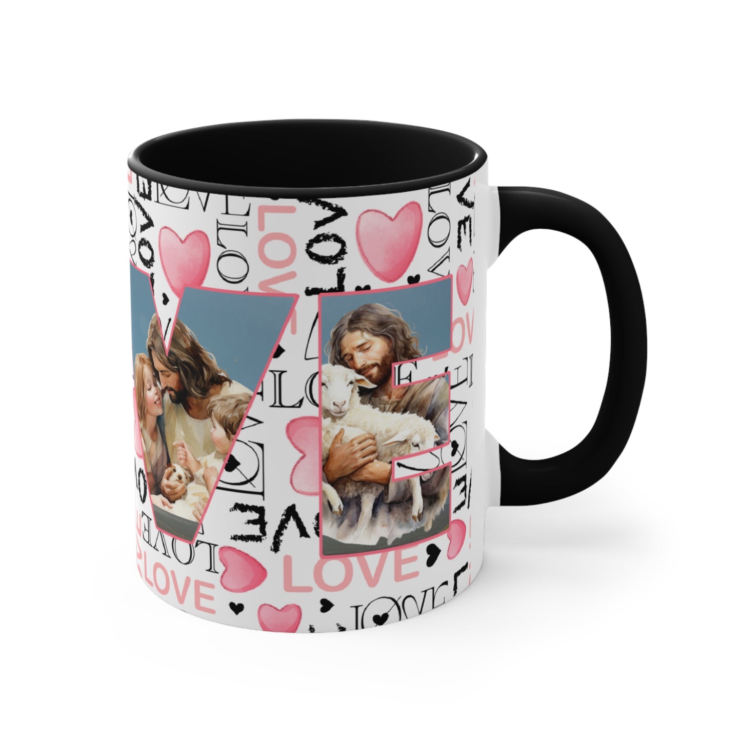 Colorful Accent Mugs, 11oz - Believe