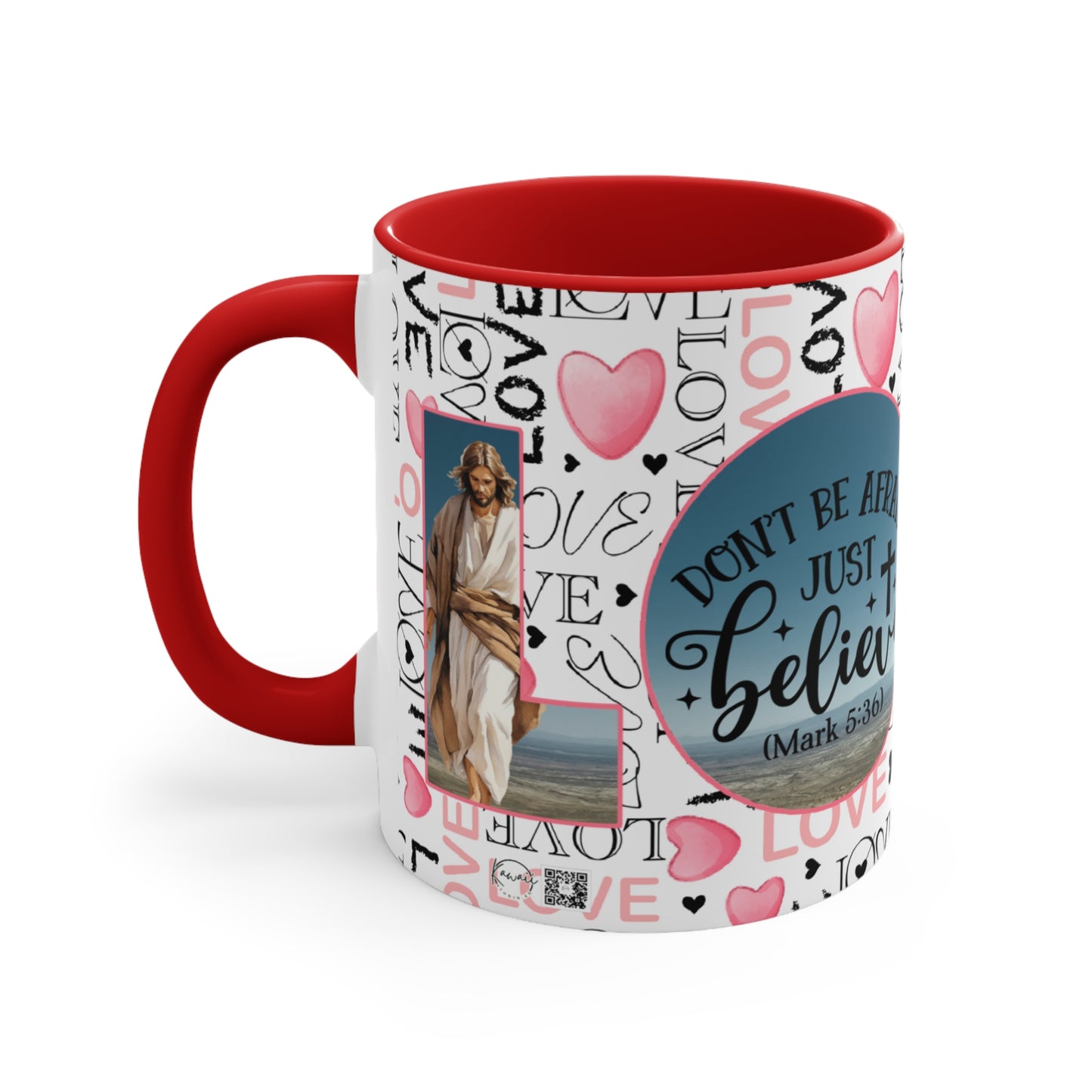 Colorful Accent Mugs, 11oz - Believe