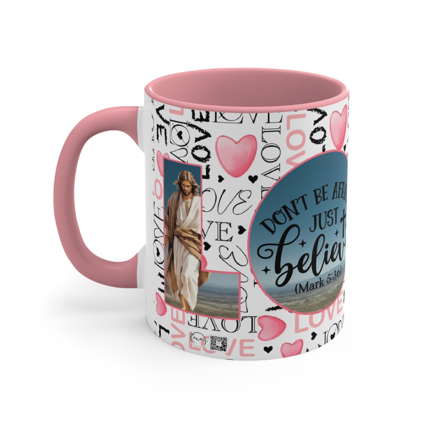 Colorful Accent Mugs, 11oz - Believe