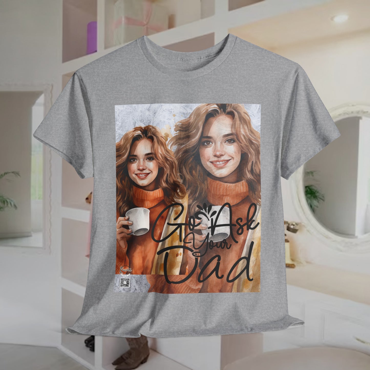 Unisex Heavy Cotton Tee - Go Ask Dad