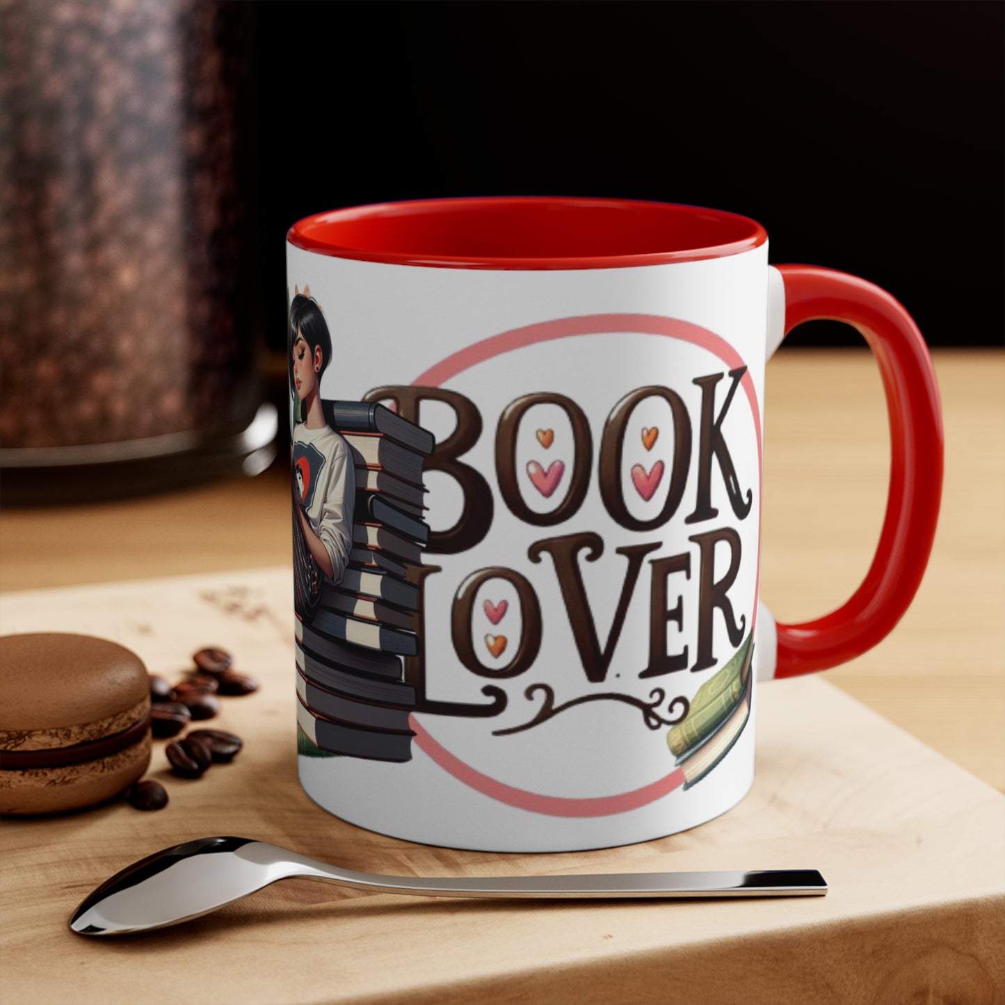 Colorful Accent Mugs, 11oz - Book Lover