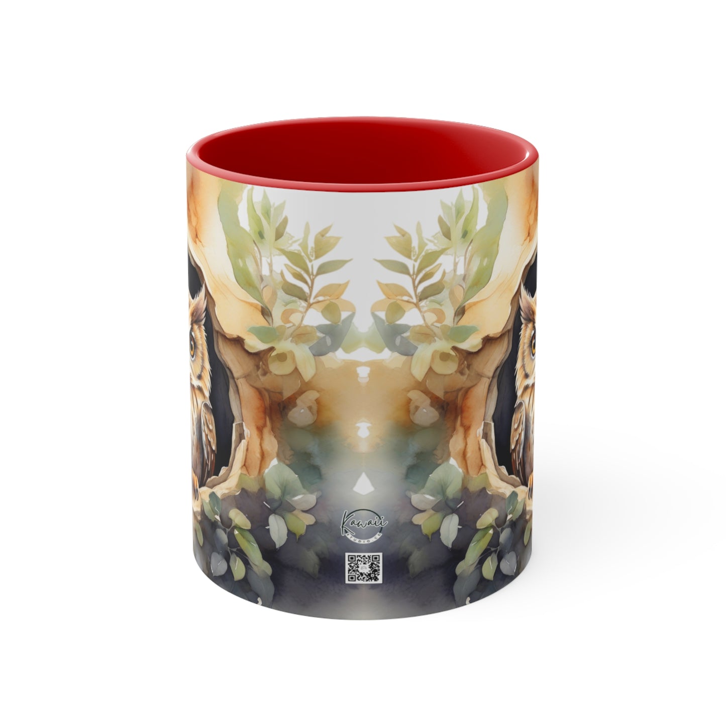 Colorful Accent Mugs, 11oz - Owl