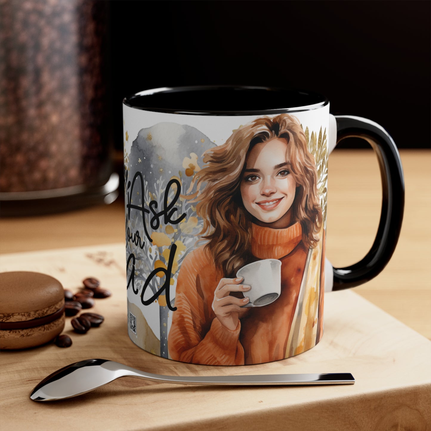 Colorful Accent Mugs, 11oz - Go Ask Your Dad