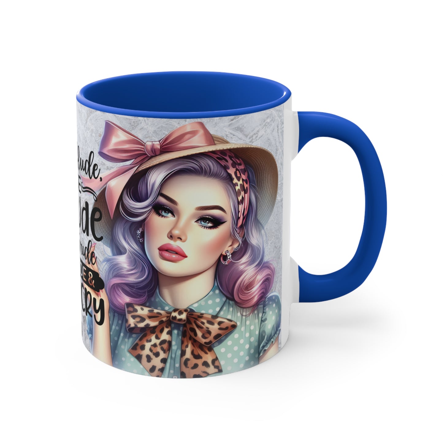 Colorful Accent Mugs, 11oz - Don't be rude