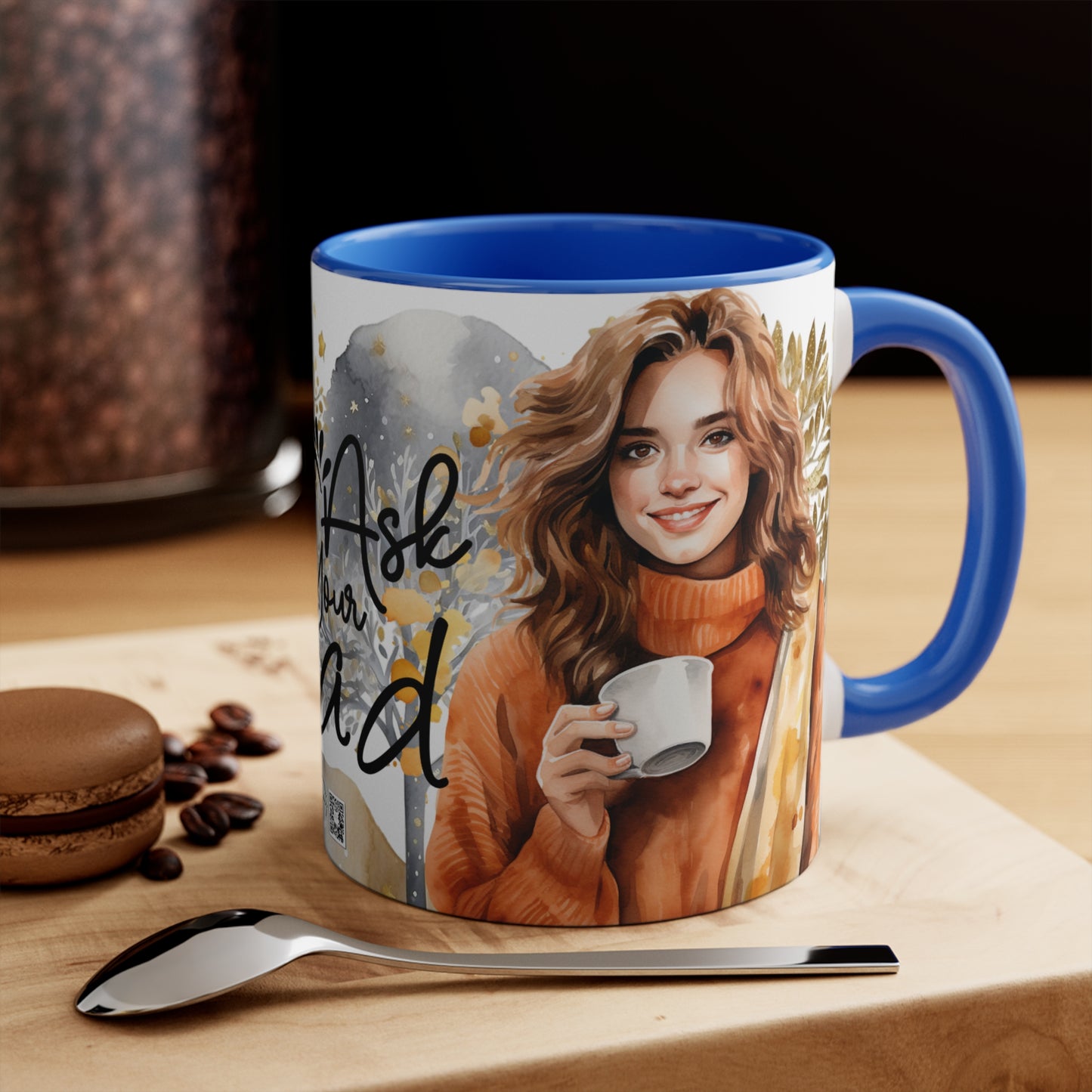 Colorful Accent Mugs, 11oz - Go Ask Your Dad