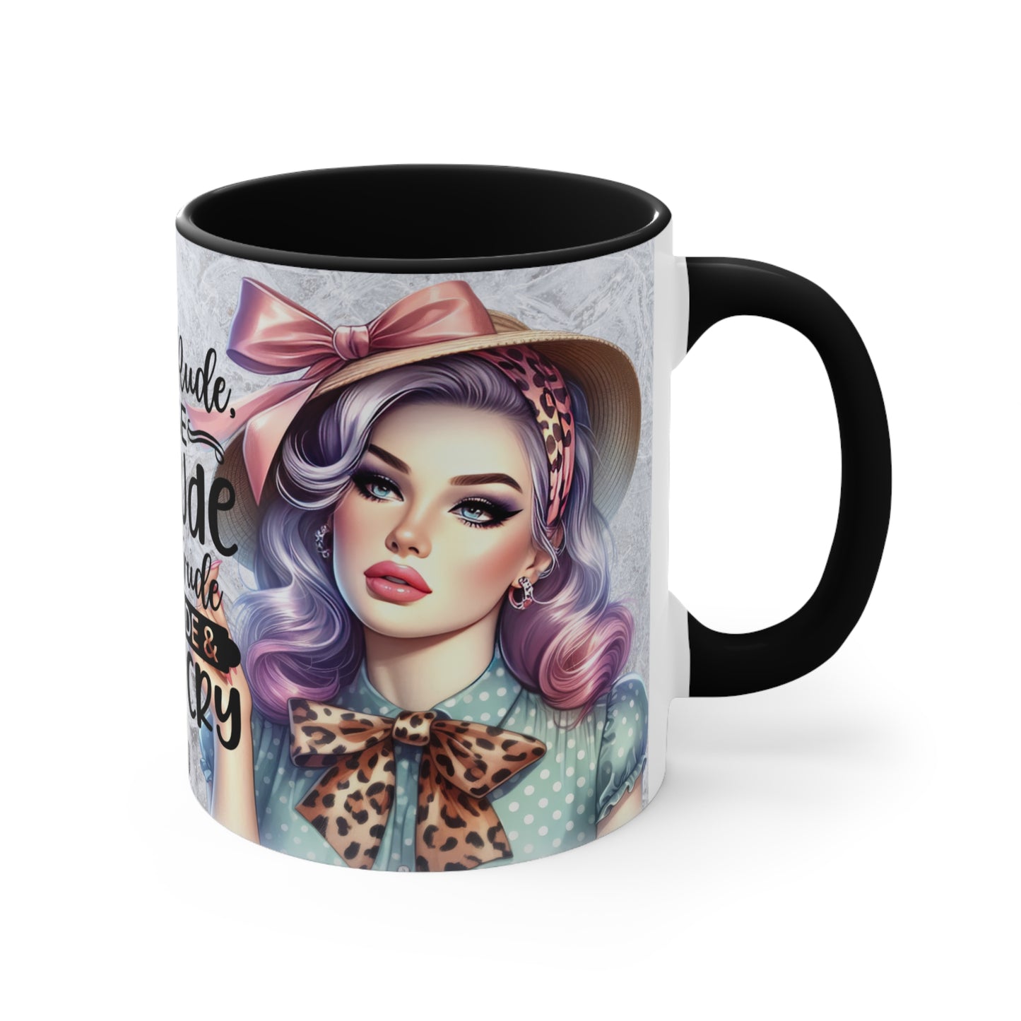 Colorful Accent Mugs, 11oz - Don't be rude