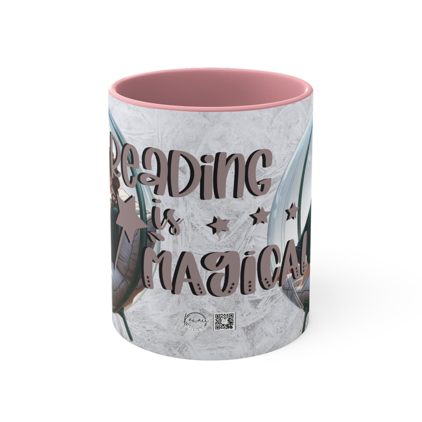Colorful Accent Mugs, 11oz - Reading is magical