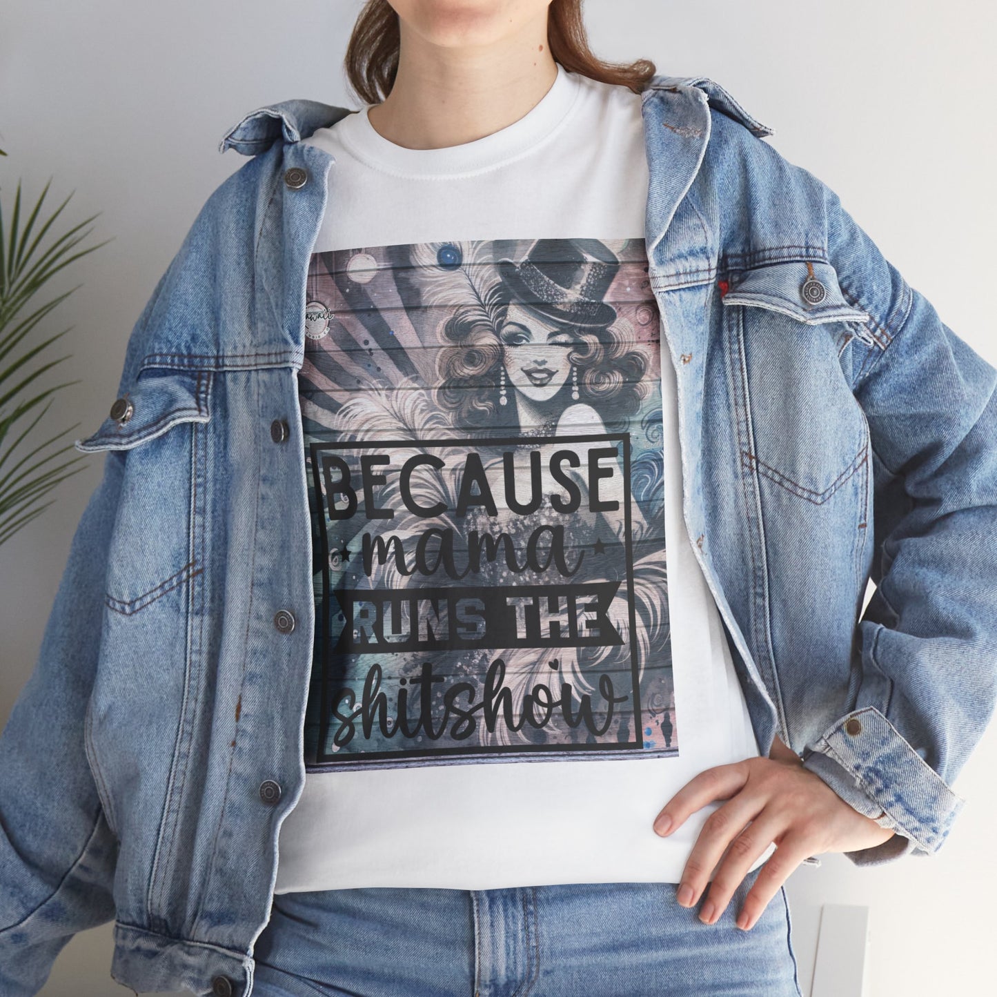 Unisex Heavy Cotton Tee - Mama Runs The Shitshow
