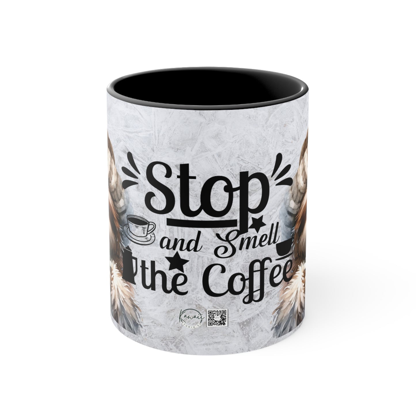 Colorful Accent Mugs, 11oz - STOP and smell the coffee