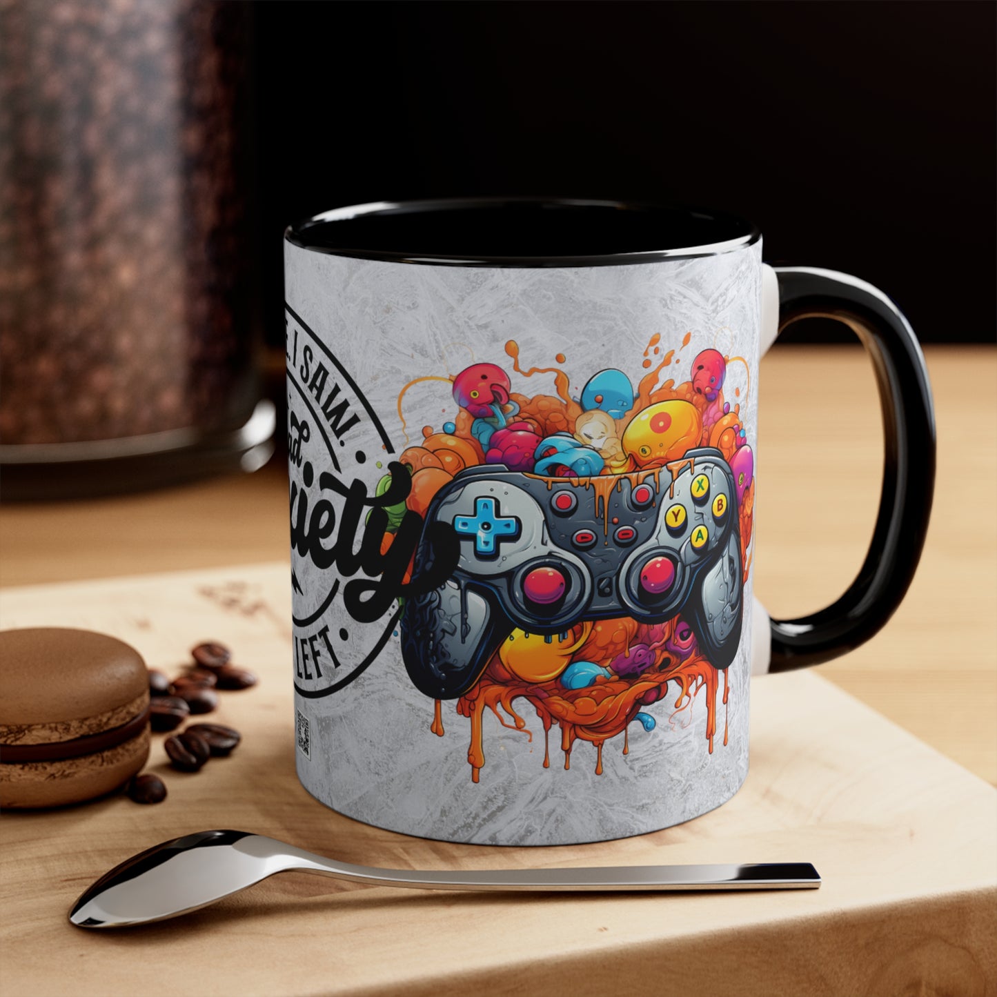 Colorful Accent Mugs, 11oz - I GAME