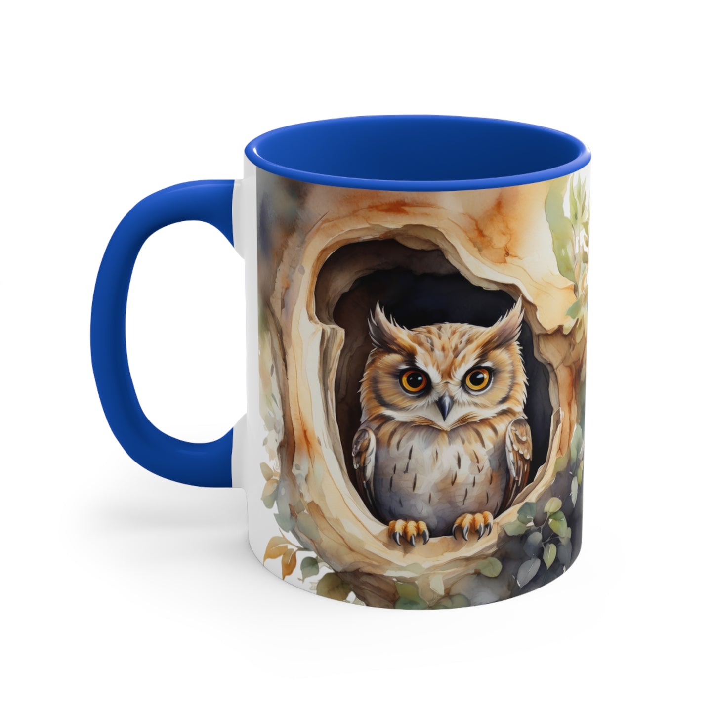 Colorful Accent Mugs, 11oz - Owl