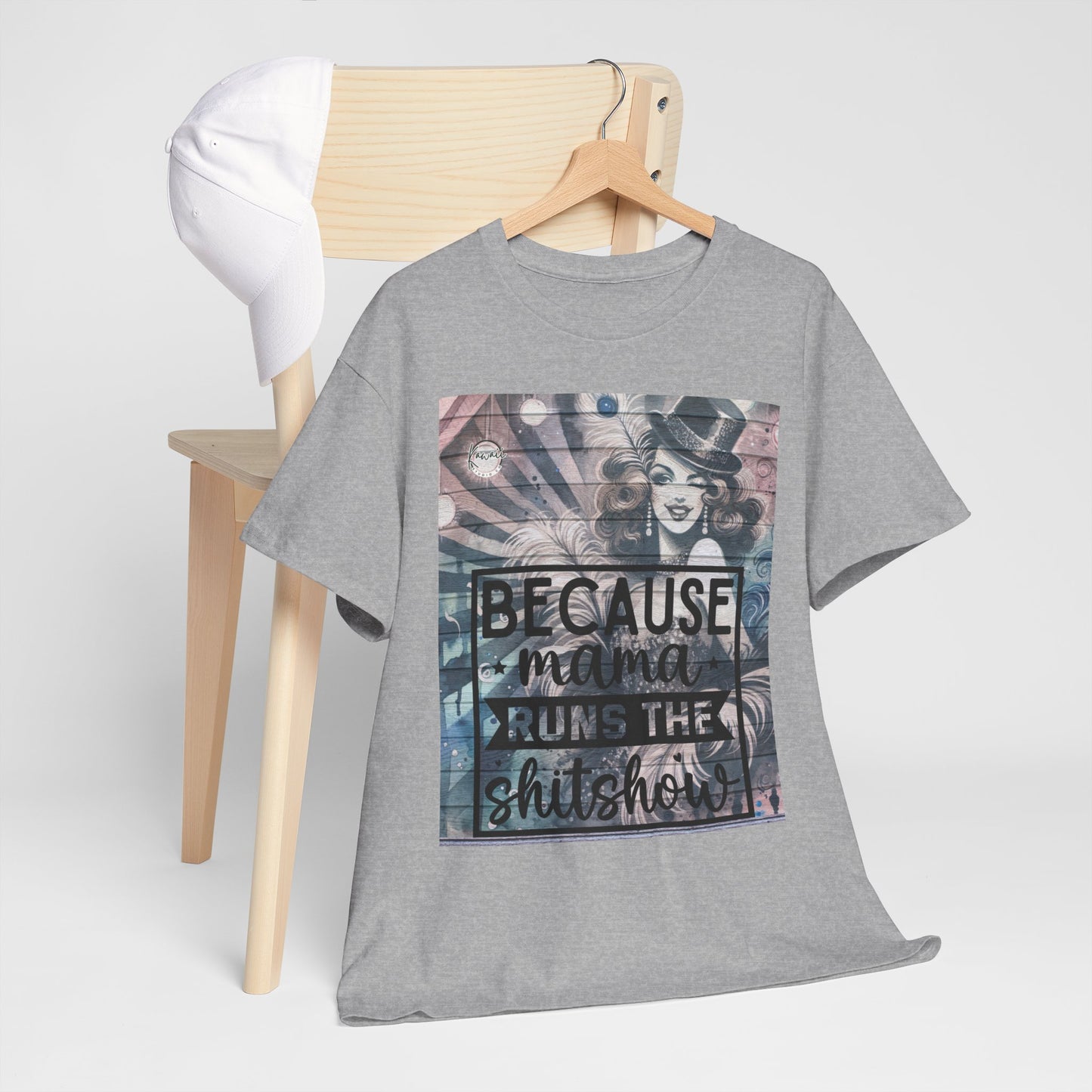Unisex Heavy Cotton Tee - Mama Runs The Shitshow