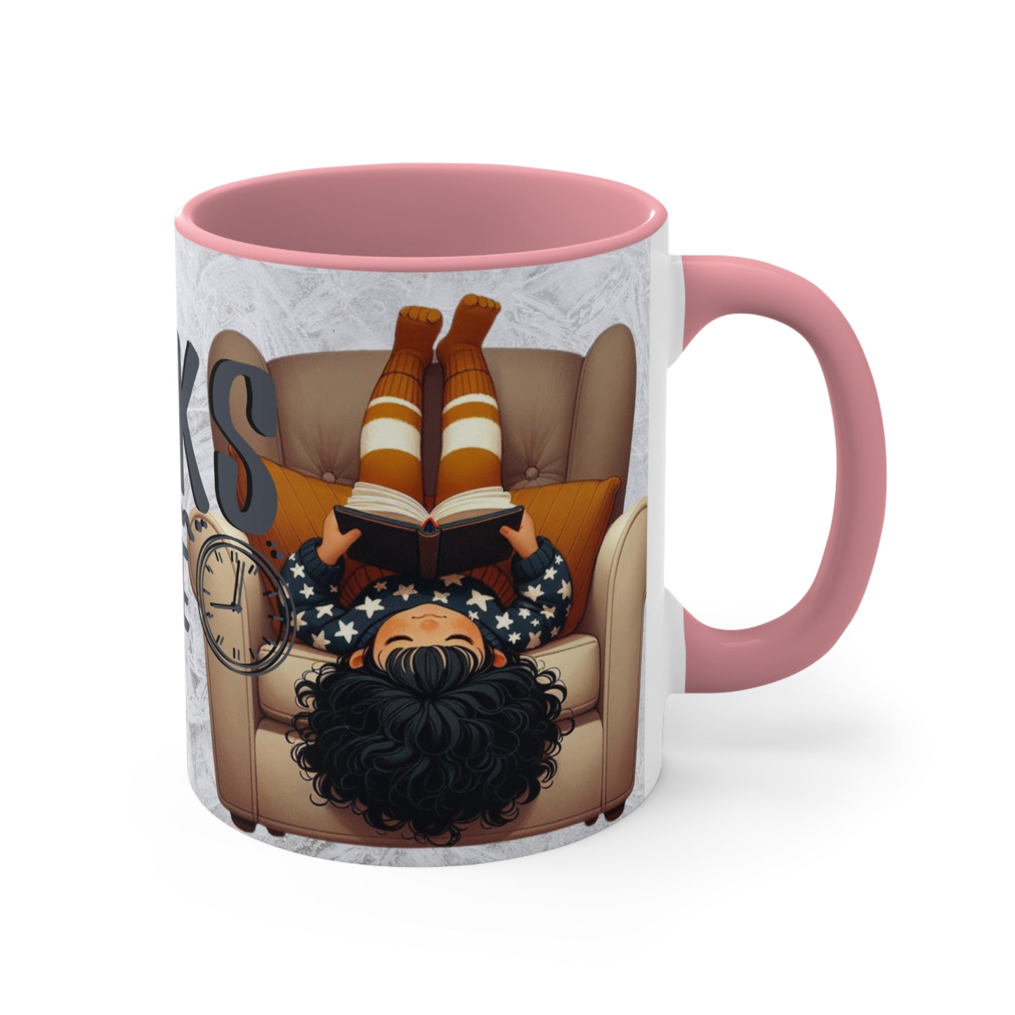 Colorful Accent Mugs, 11oz - Books Time