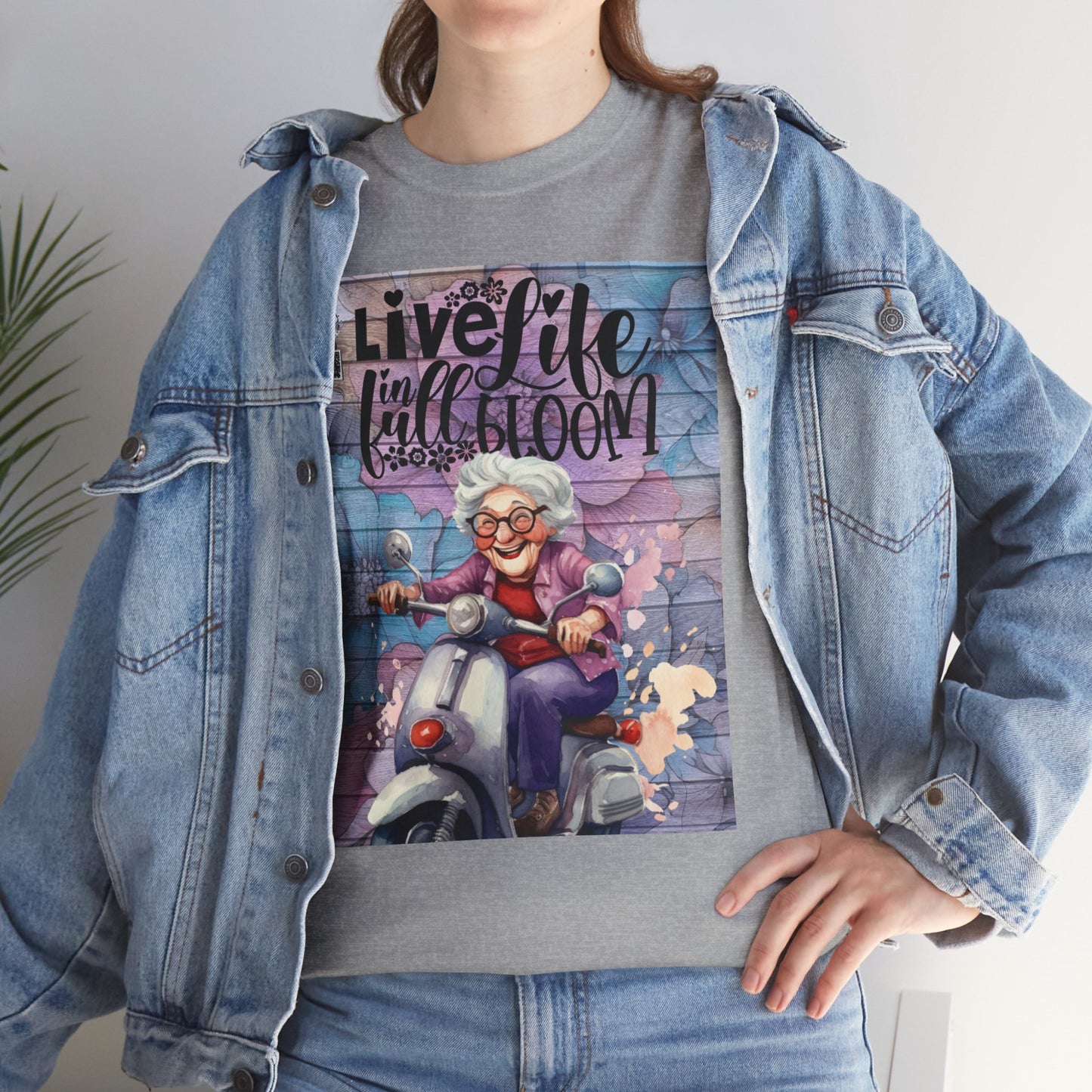 Unisex Heavy Cotton Tee - Full Bloom Nana