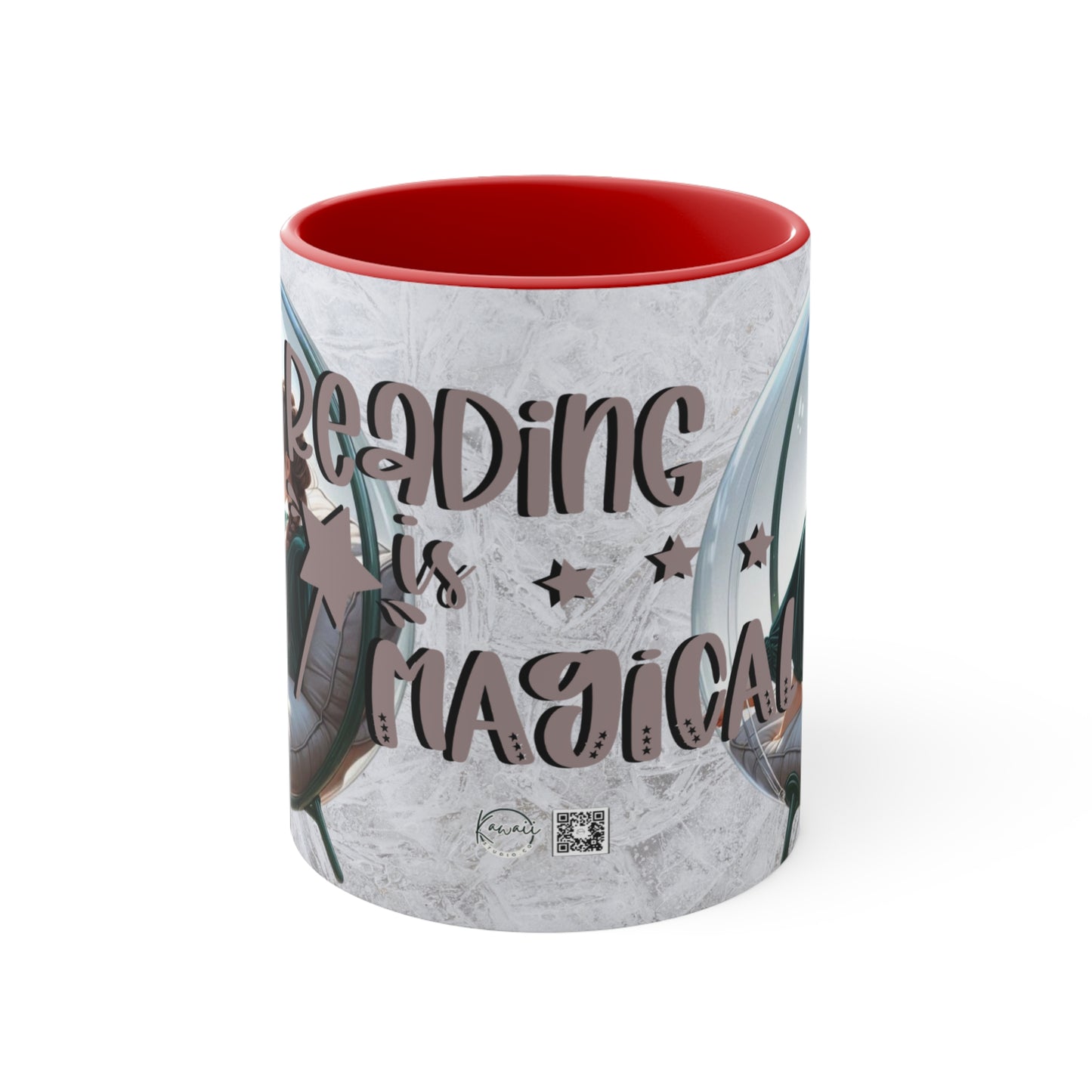 Colorful Accent Mugs, 11oz - Reading is magical