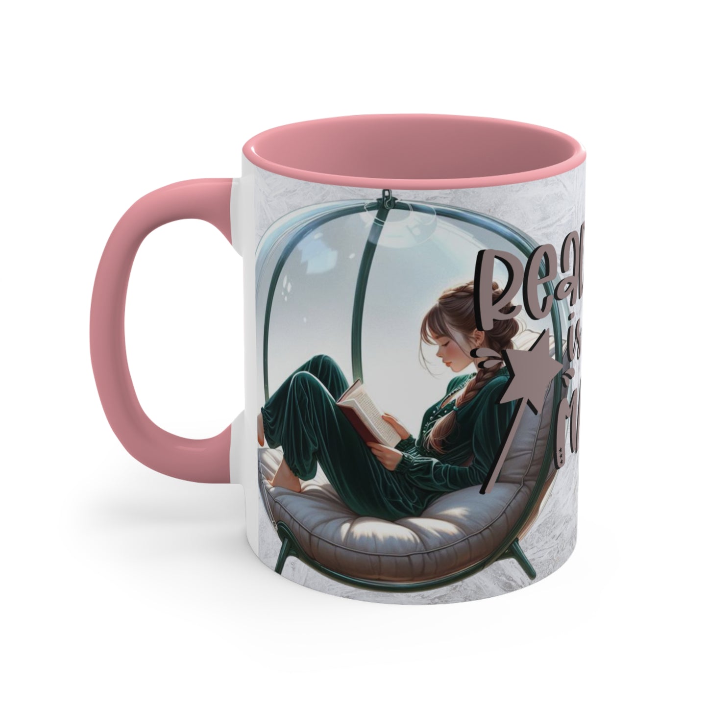 Colorful Accent Mugs, 11oz - Reading is magical
