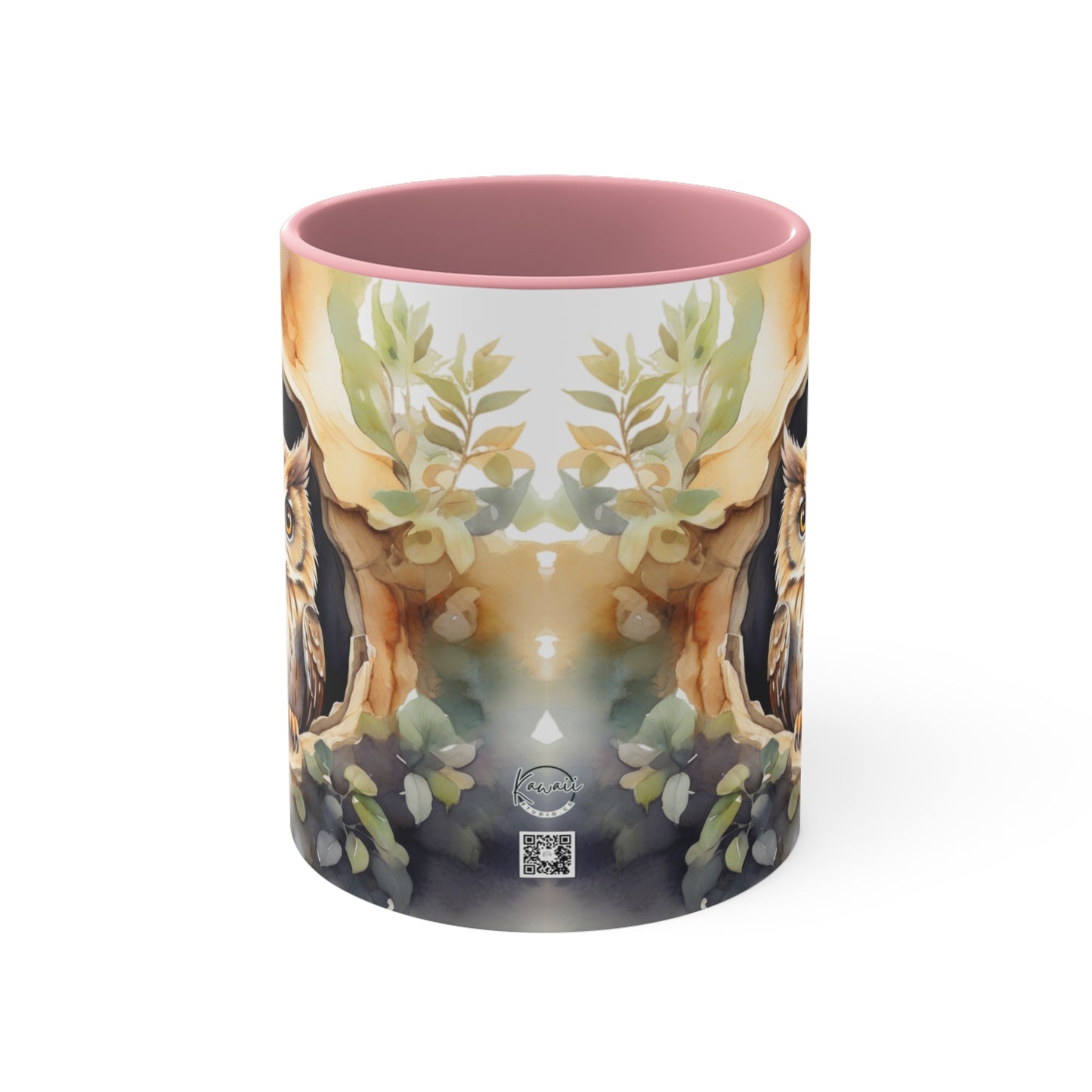 Colorful Accent Mugs, 11oz - Owl