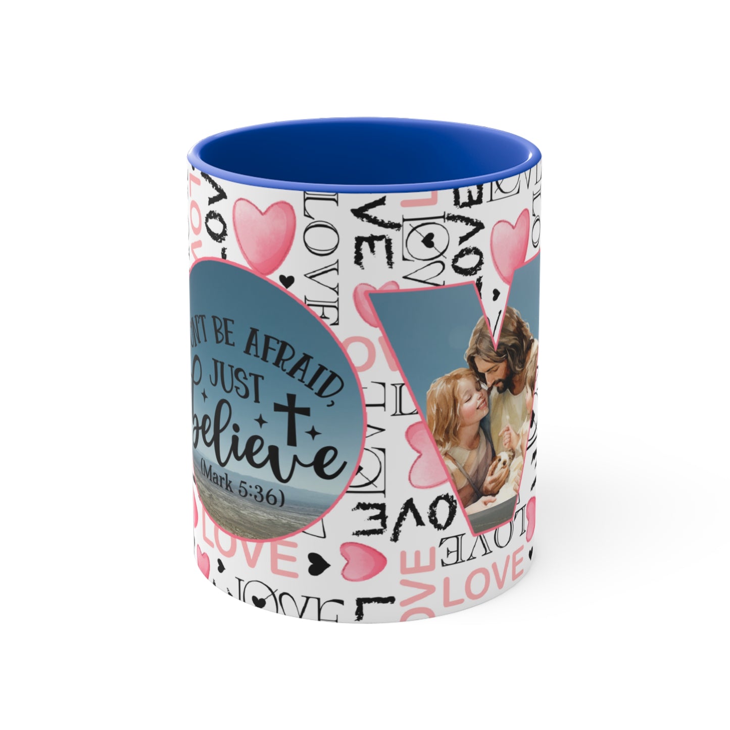 Colorful Accent Mugs, 11oz - Believe