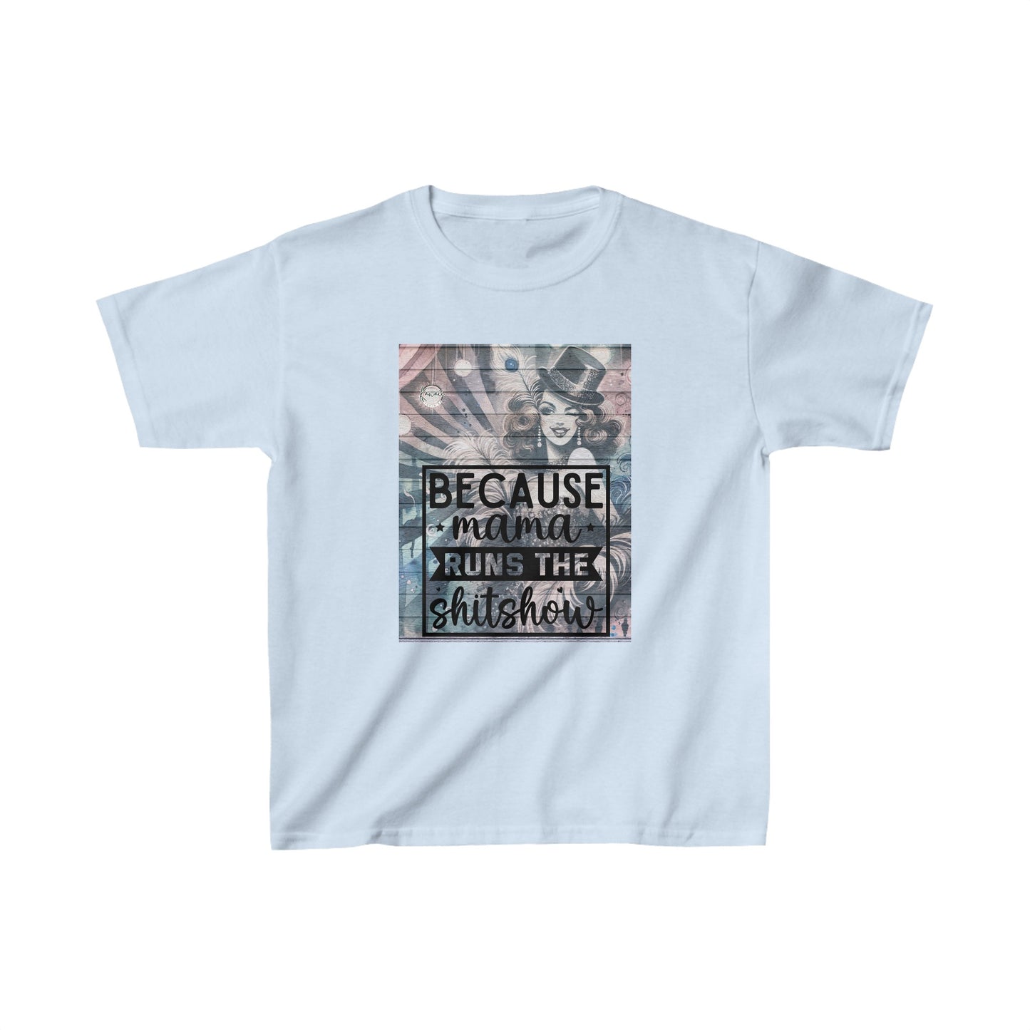 Kids Heavy Cotton™ Tee - Mama Runs The Shitshow