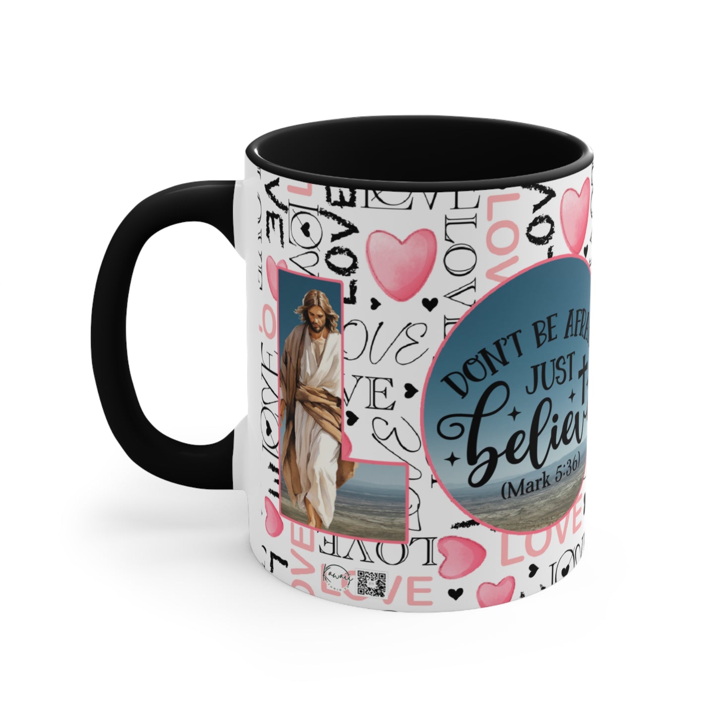 Colorful Accent Mugs, 11oz - Believe