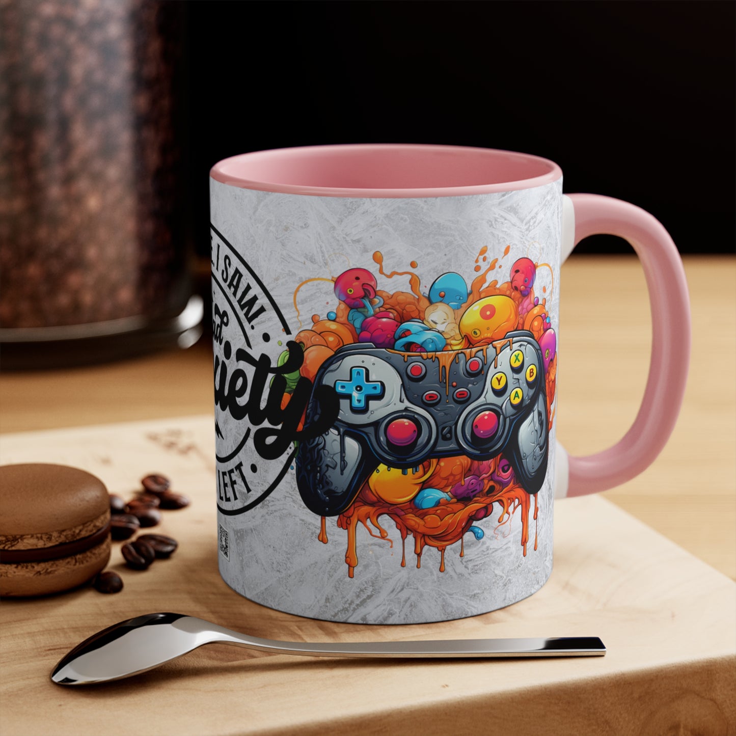 Colorful Accent Mugs, 11oz - I GAME