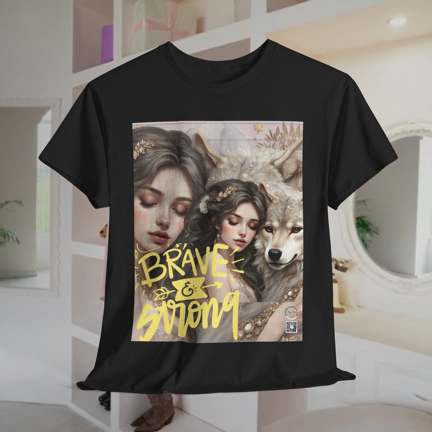 Unisex Heavy Cotton Tee - Brave & Strong