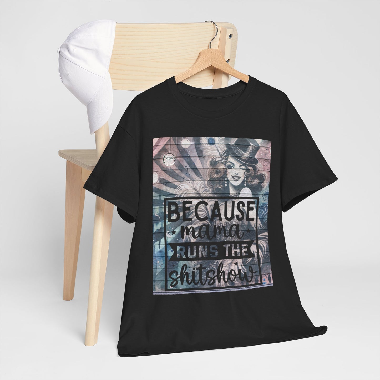 Unisex Heavy Cotton Tee - Mama Runs The Shitshow