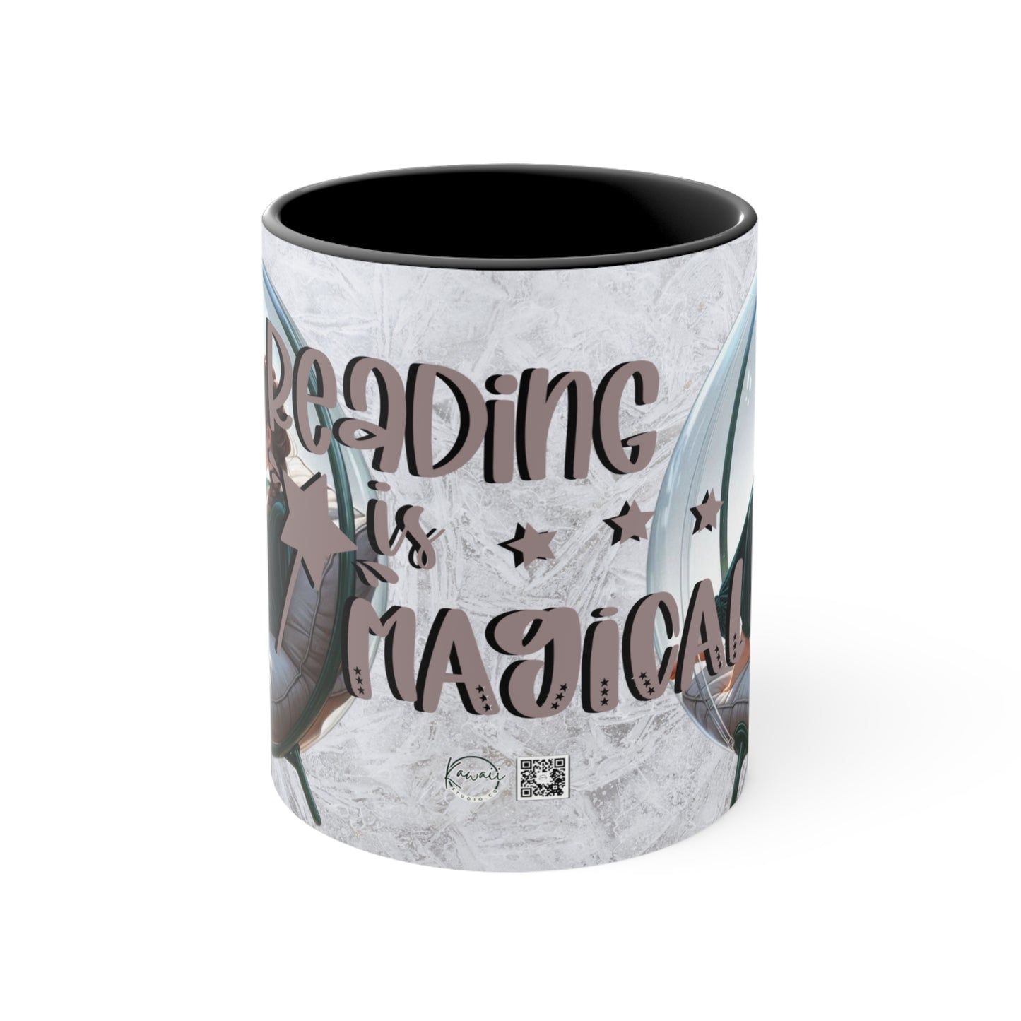 Colorful Accent Mugs, 11oz - Reading is magical