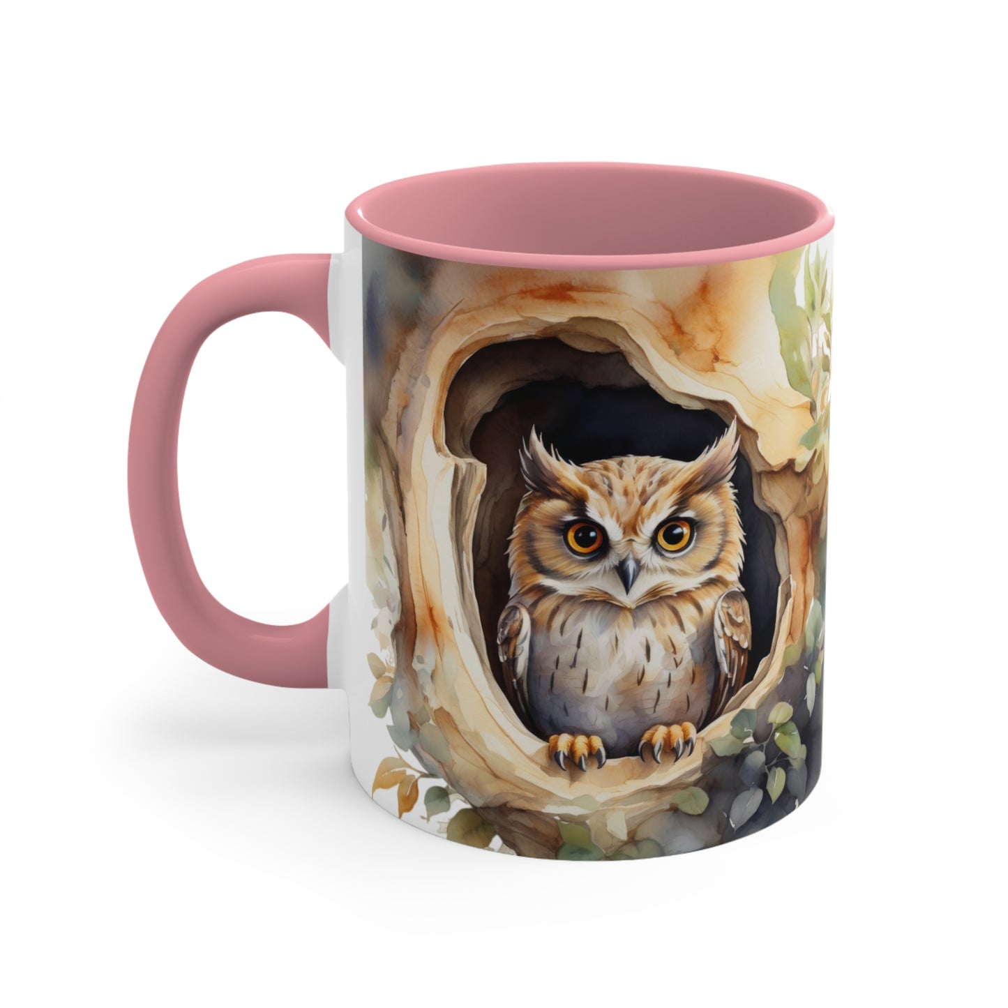 Colorful Accent Mugs, 11oz - Owl