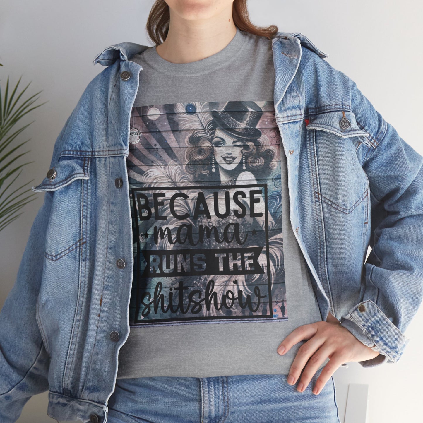 Unisex Heavy Cotton Tee - Mama Runs The Shitshow