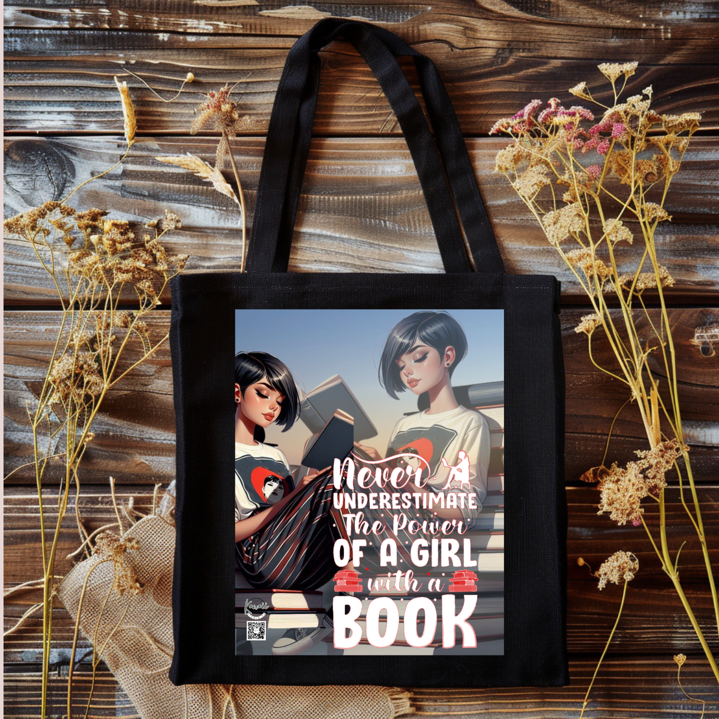 TOTE BAGS - GIRL WITH A BOOK