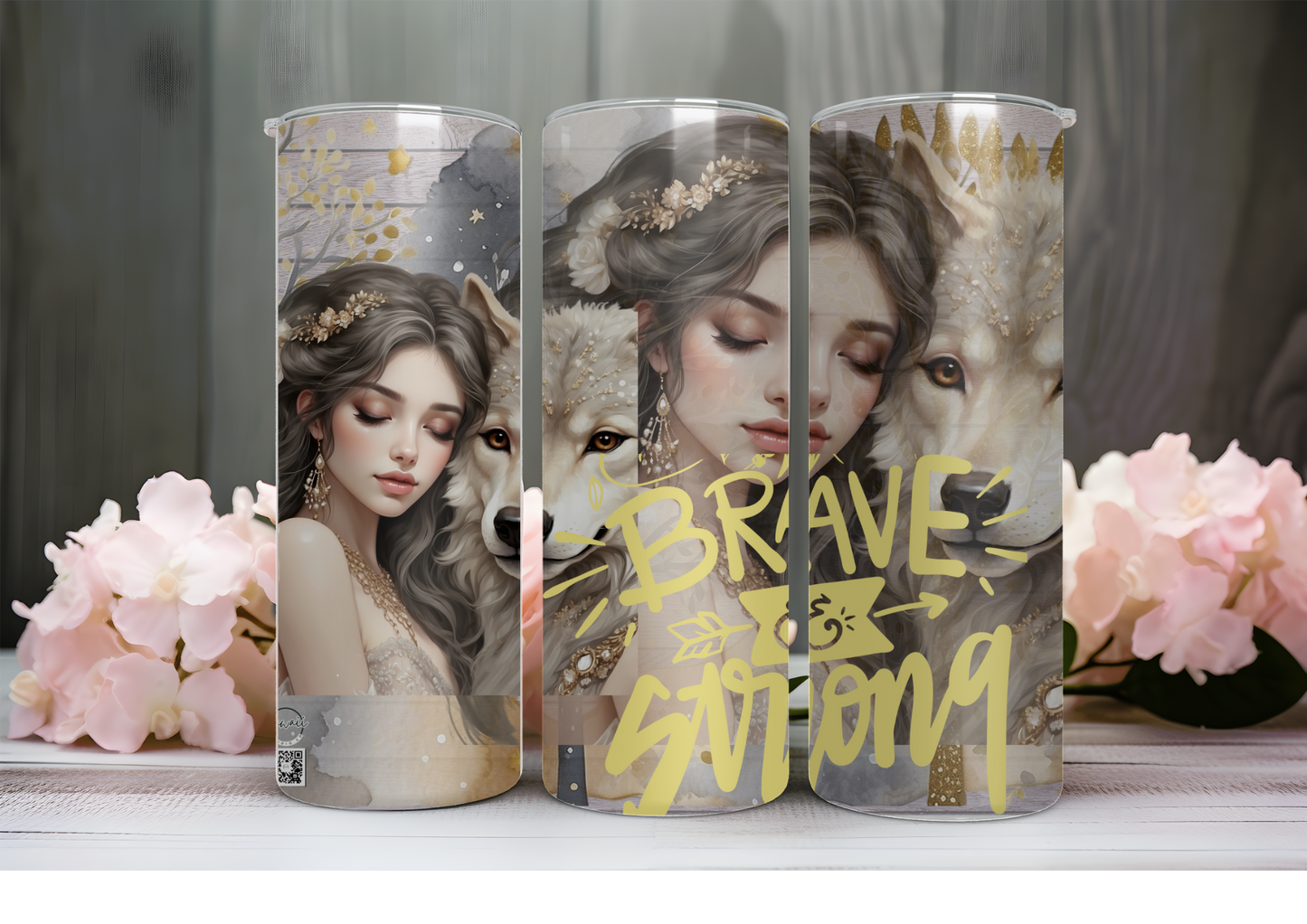 20 OZ TUMBLER - BRAVE & STRONG