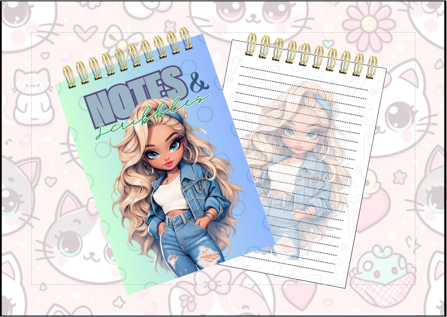 Spiral Notebook - Girl in jeans