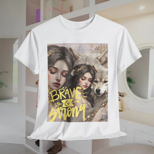 Unisex Heavy Cotton Tee - Brave & Strong
