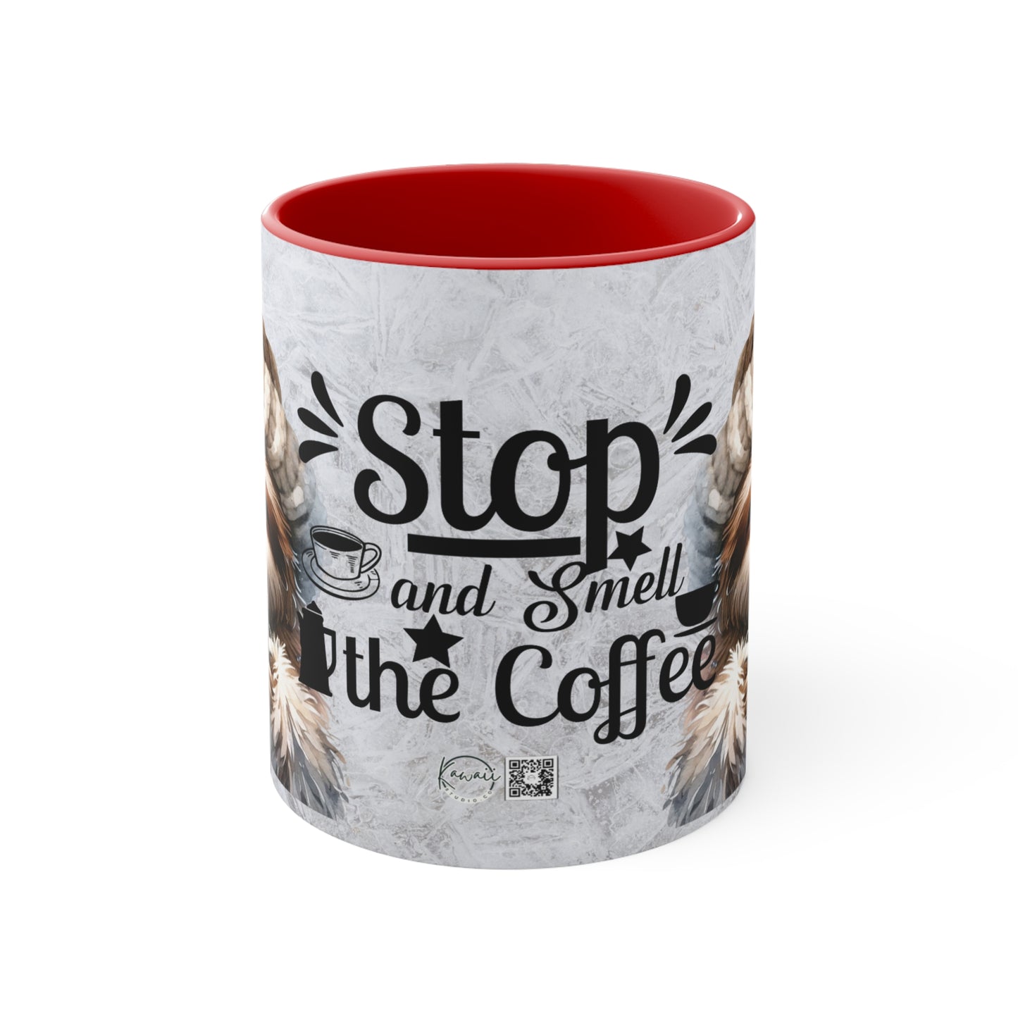 Colorful Accent Mugs, 11oz - STOP and smell the coffee