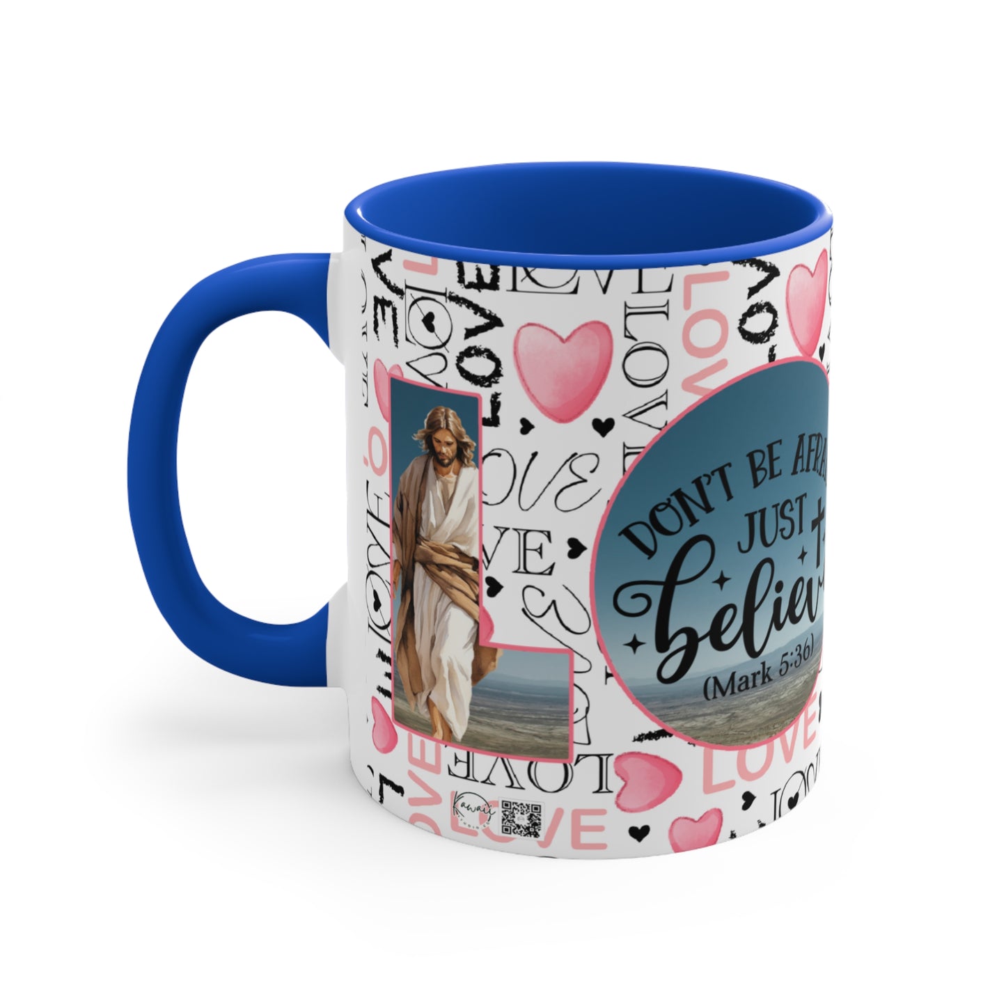 Colorful Accent Mugs, 11oz - Believe