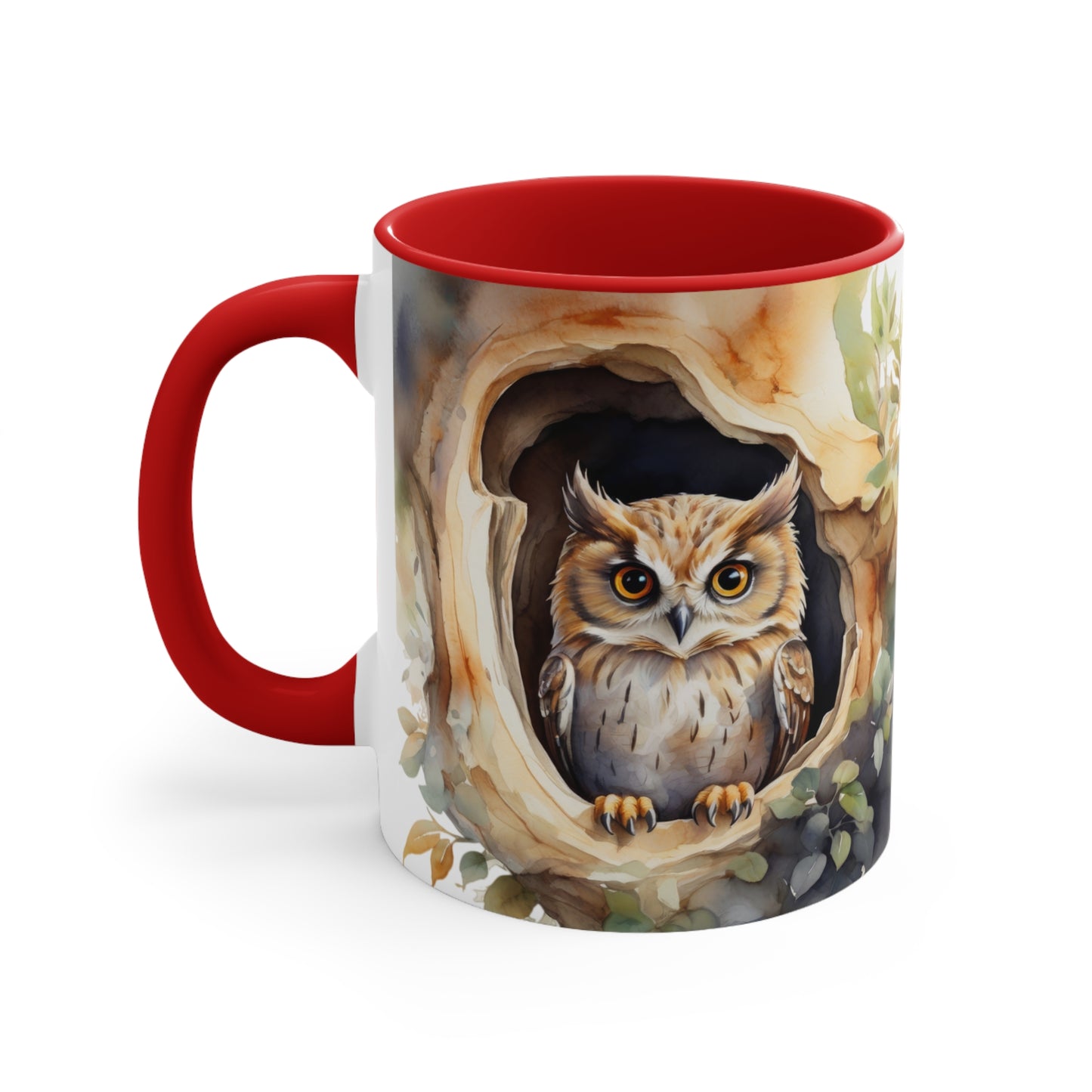Colorful Accent Mugs, 11oz - Owl