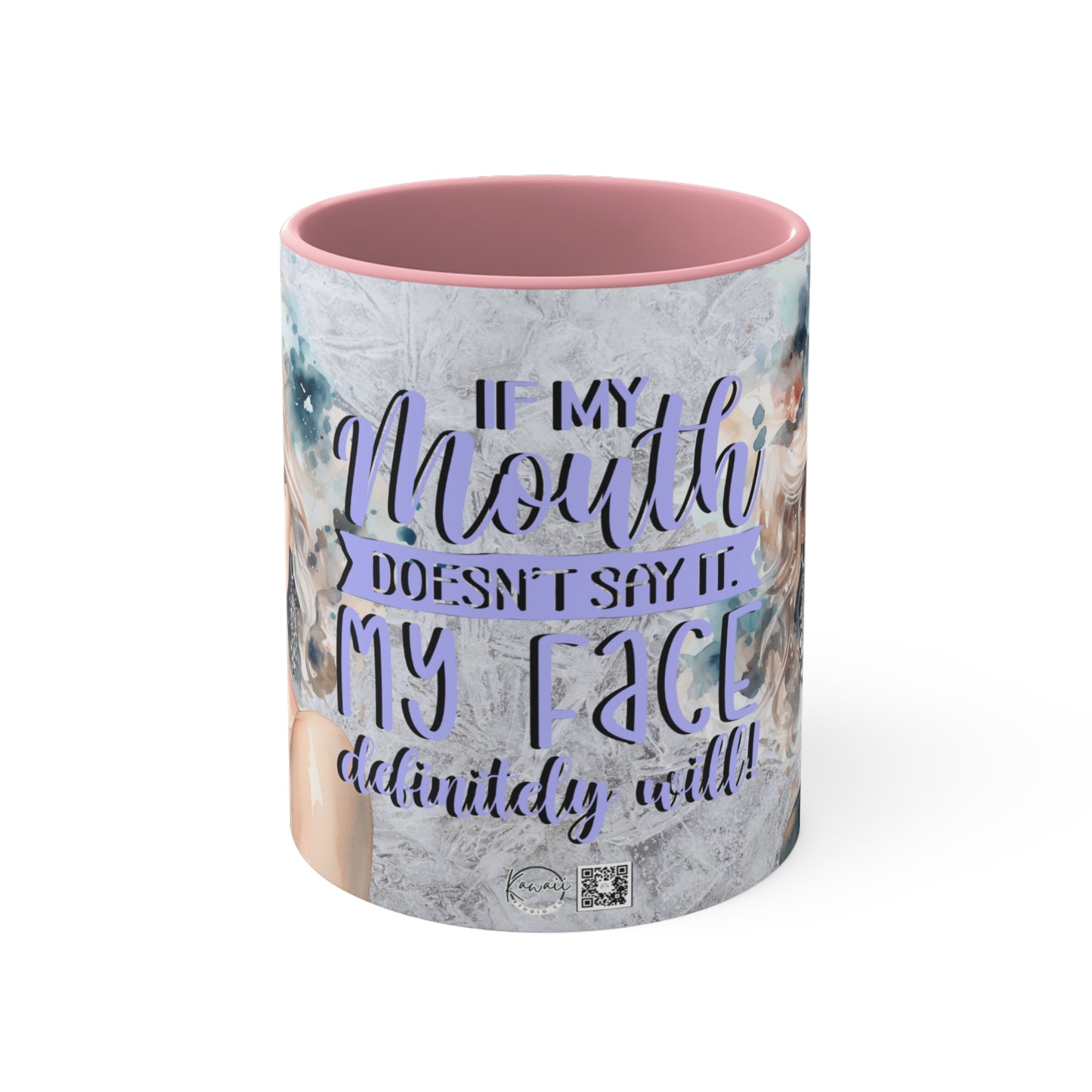 Colorful Accent Mugs, 11oz - If my mouth doesn't say it