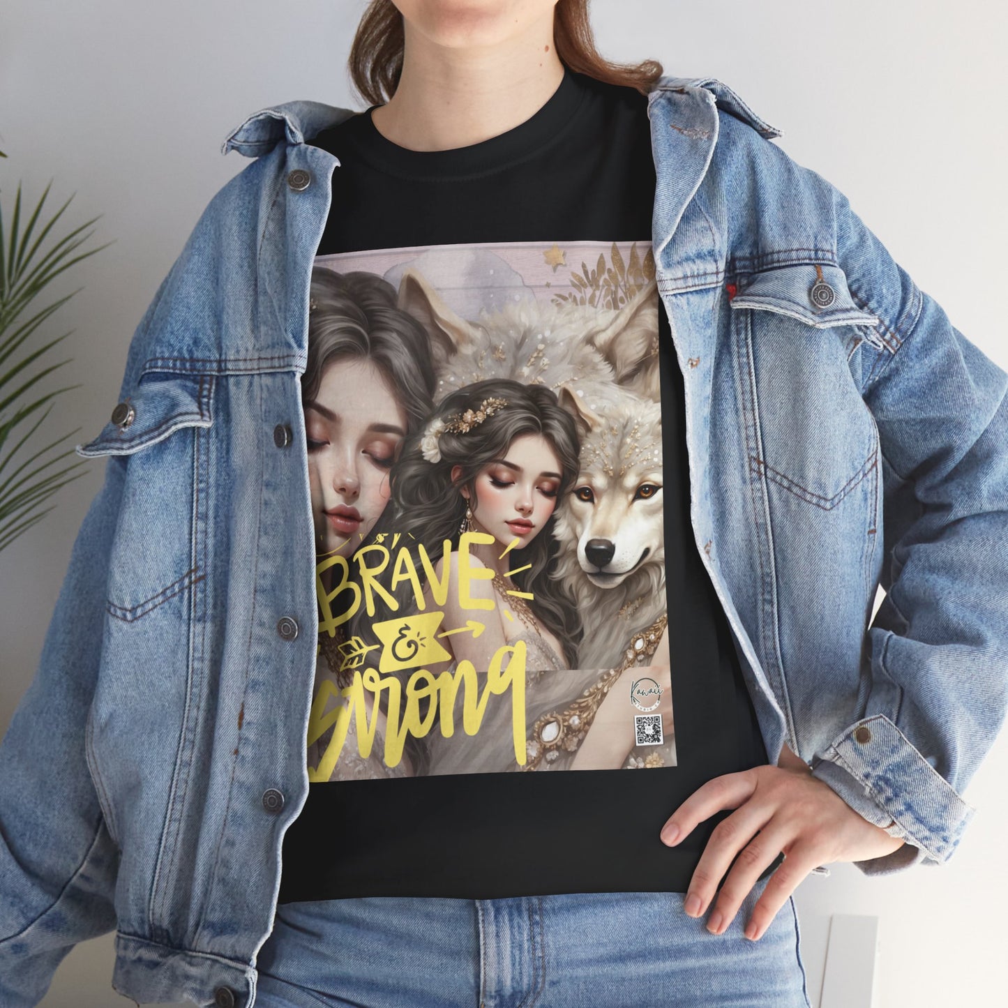 Unisex Heavy Cotton Tee - Brave & Strong
