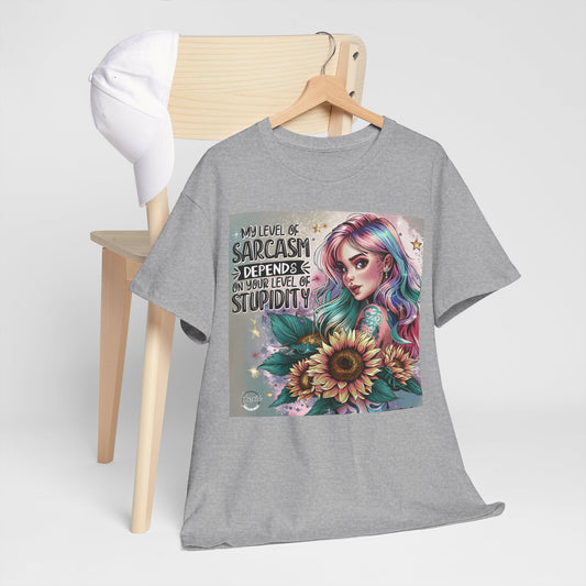 Unisex Heavy Cotton Tee - Level of sarcasm