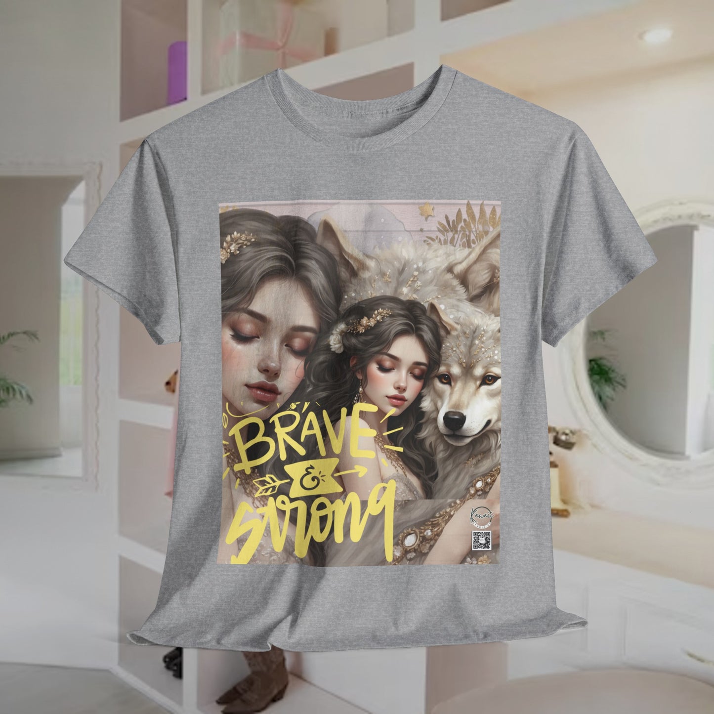 Unisex Heavy Cotton Tee - Brave & Strong