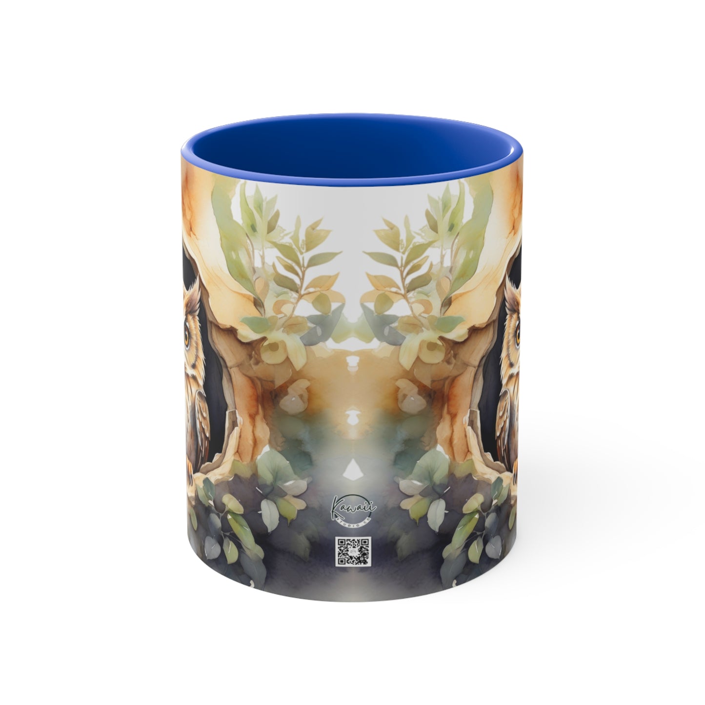 Colorful Accent Mugs, 11oz - Owl