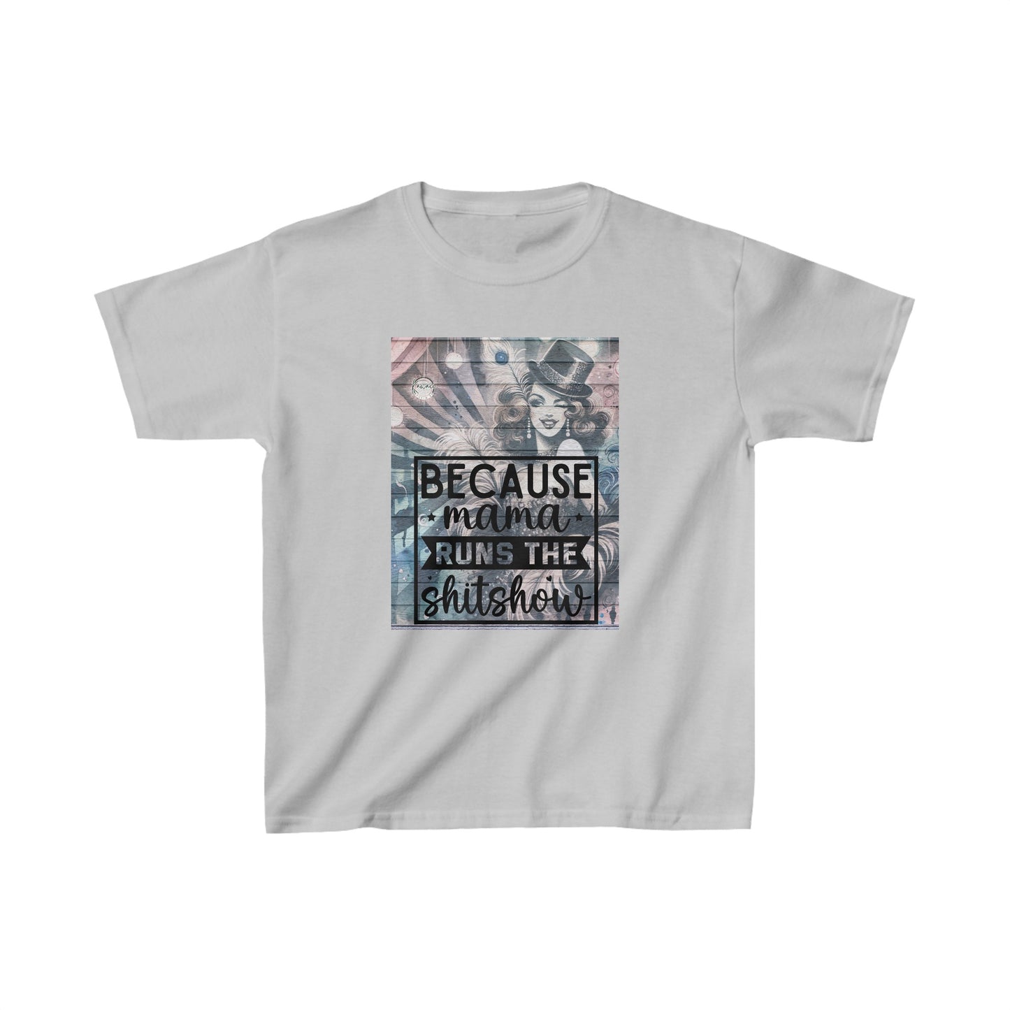 Kids Heavy Cotton™ Tee - Mama Runs The Shitshow