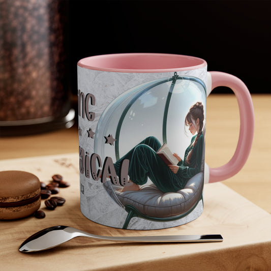 Colorful Accent Mugs, 11oz - Reading is magical