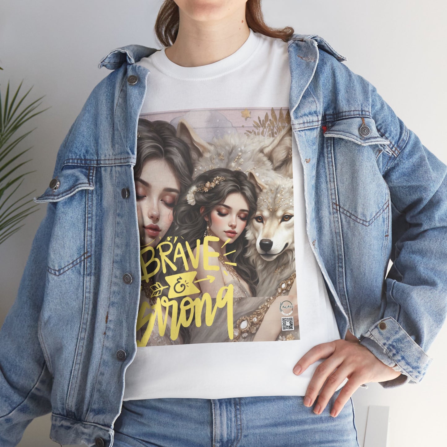 Unisex Heavy Cotton Tee - Brave & Strong