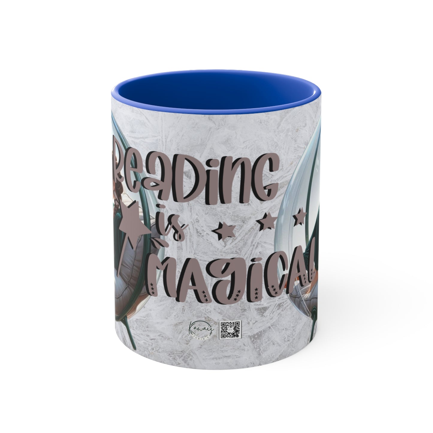 Colorful Accent Mugs, 11oz - Reading is magical