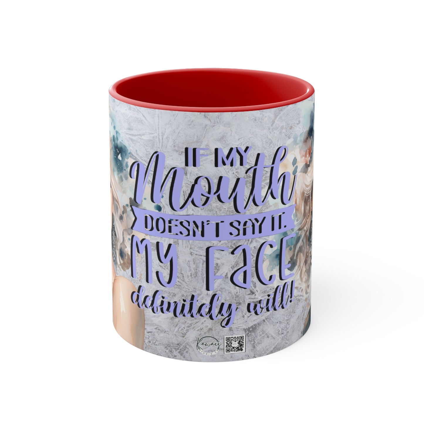 Colorful Accent Mugs, 11oz - If my mouth doesn't say it