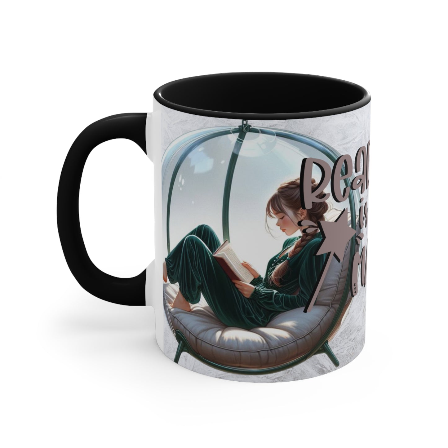 Colorful Accent Mugs, 11oz - Reading is magical